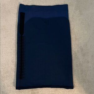 Wolford Blue and Black stretch knit Pencil Skirt